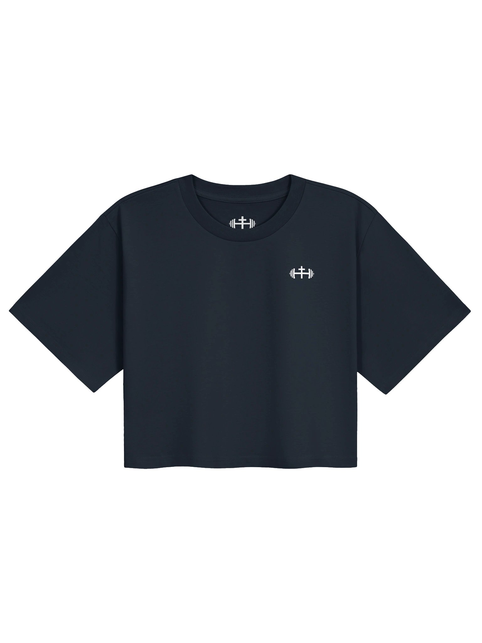 His House Womens Crop Top T-Shirt - Black/Navy product image (3)