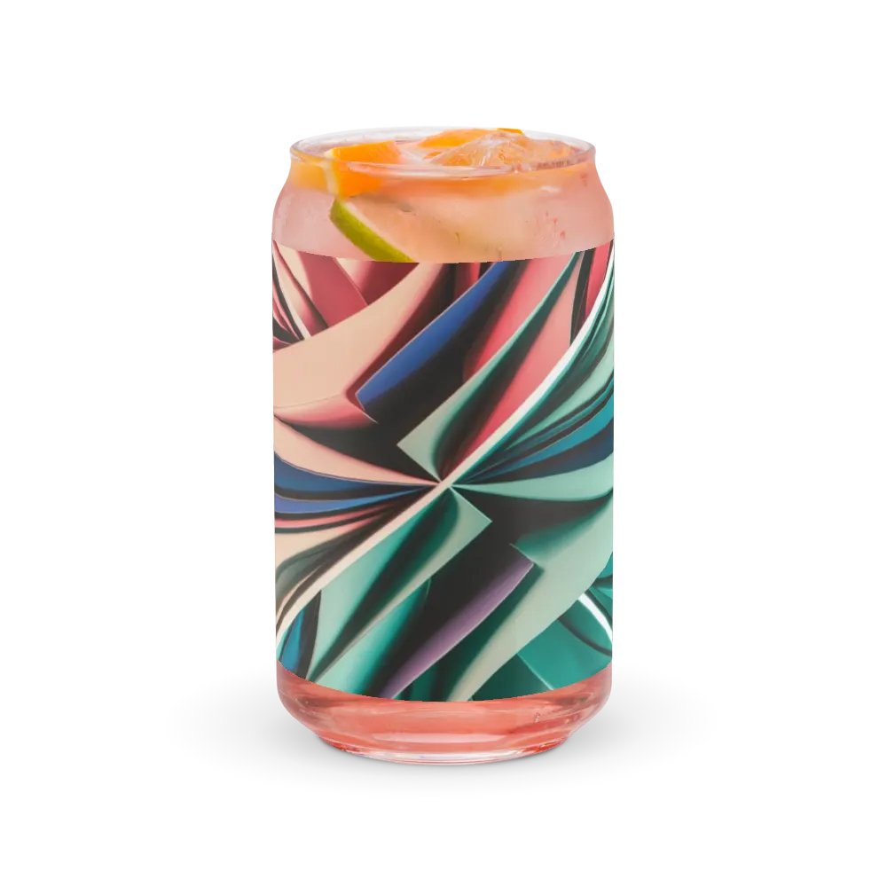 Graphic Grove Can-Shaped Glass - Vibrant Geometric Design, 16oz product image (8)