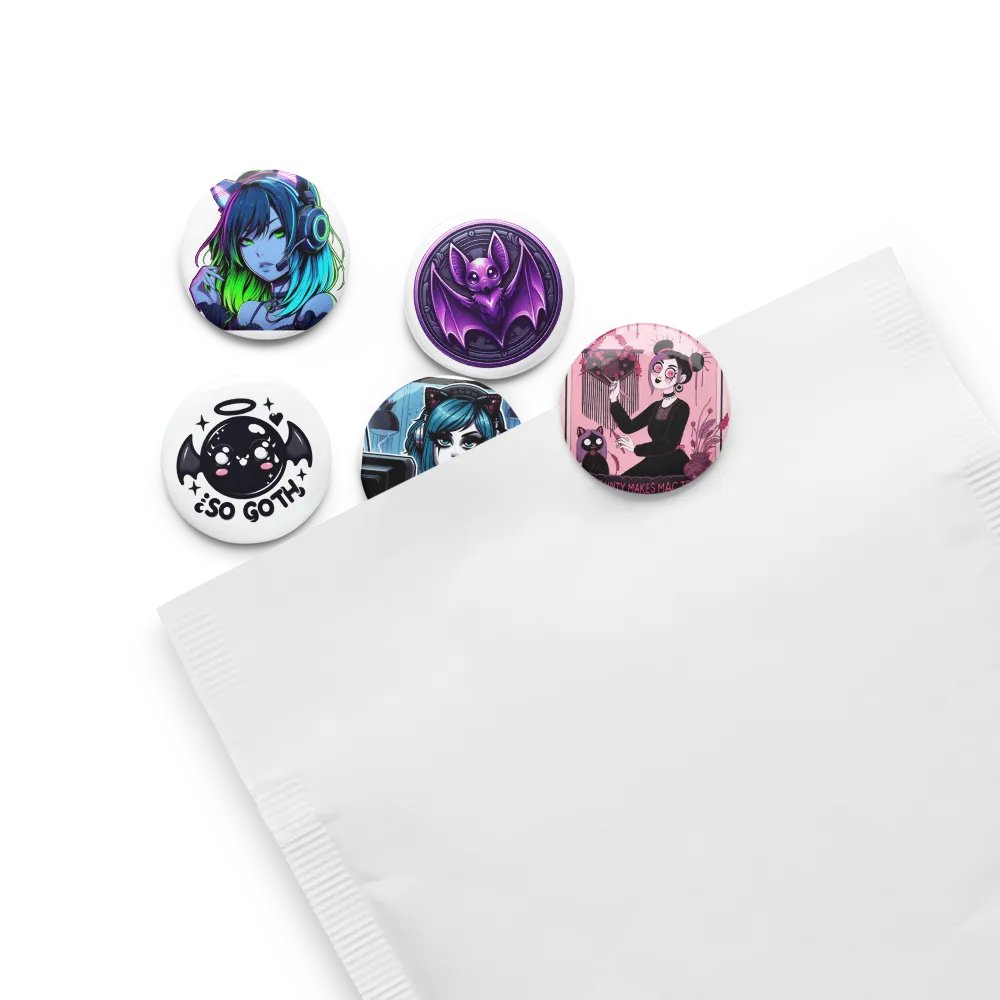 GothAunty Set of 5 Pin Buttons product image (13)