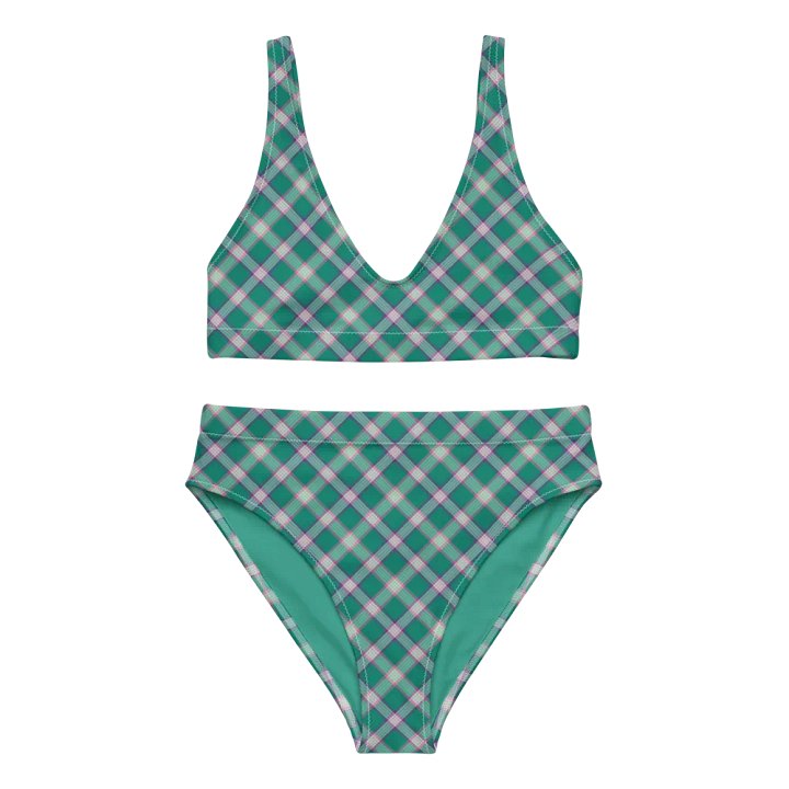 Emerald Green and Purple Plaid Bikini product image (2)