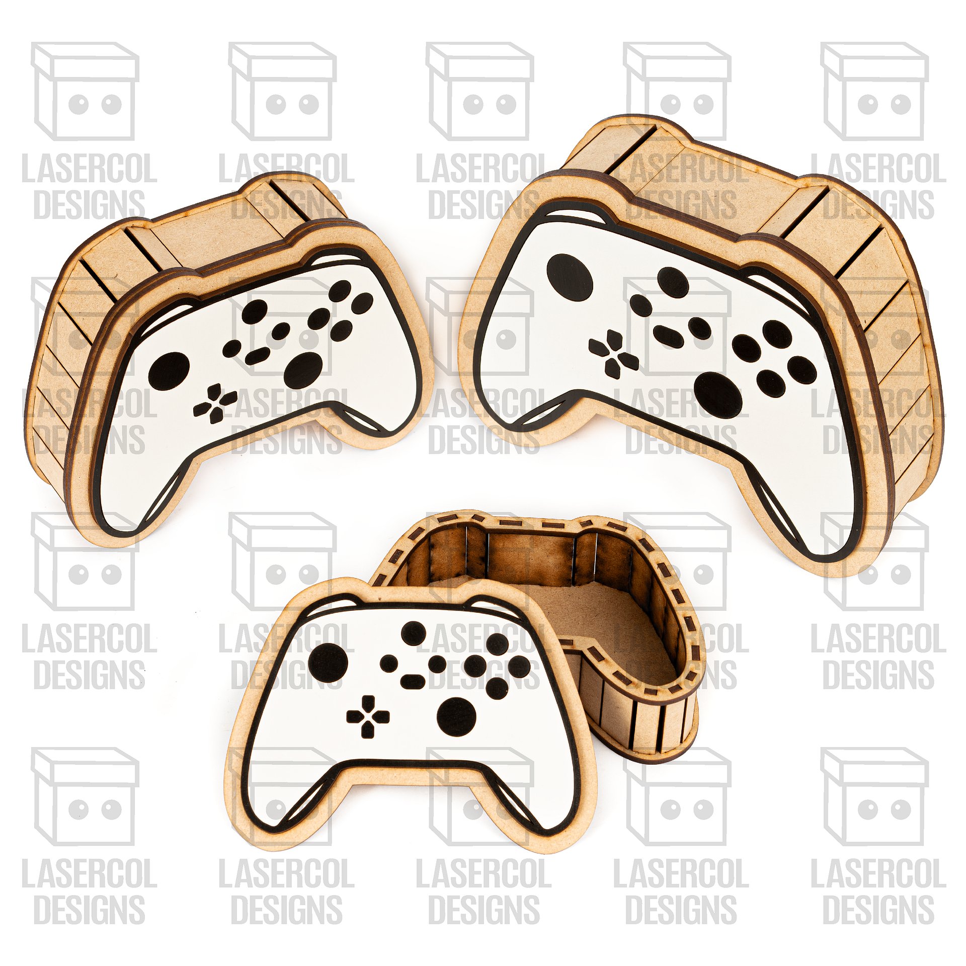Controller Shaped Boxes Set 2 (3 Sizes) - Laser Cut Files product image (3)