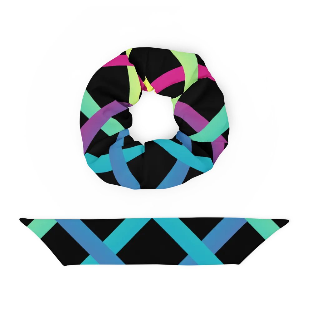 Vibrant Grid All-Over Print Scrunchie product image (4)