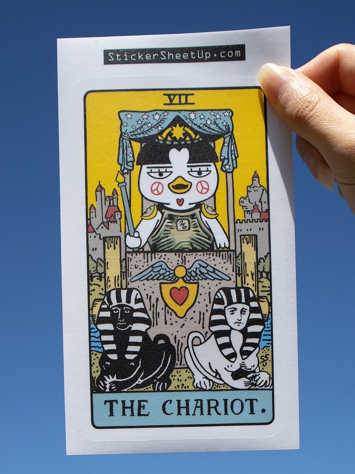 The Chariot Tarot Card Sticker / Spicy Noods Edition product image (2)