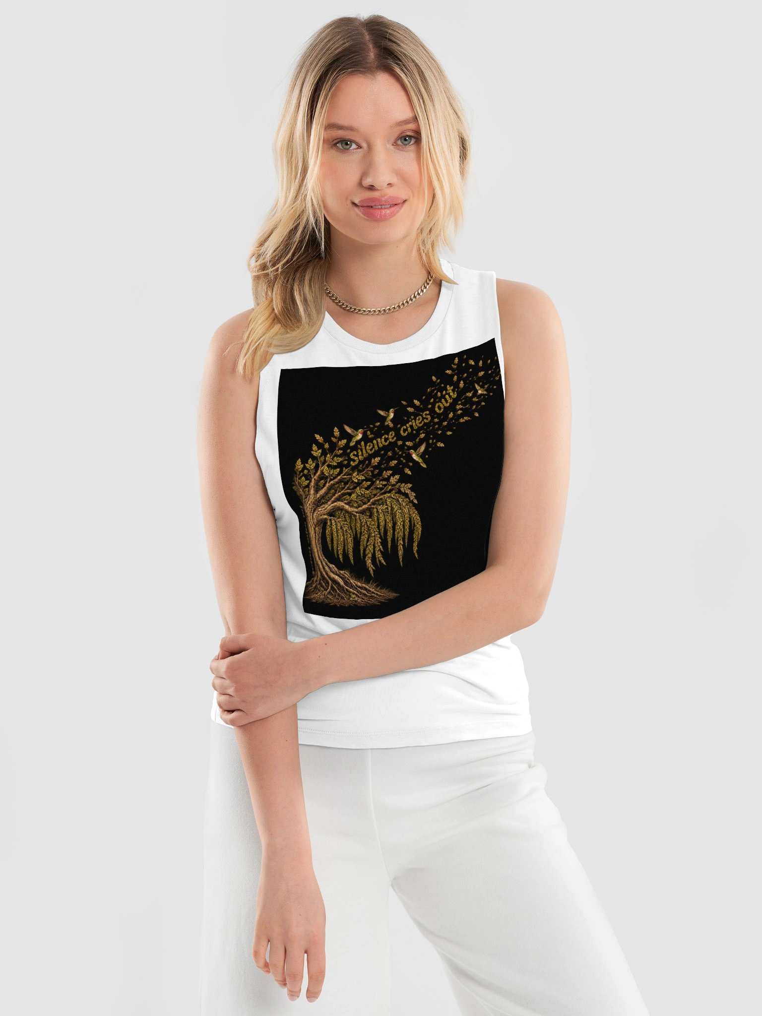 White Muscle Tank for Woman product image (3)