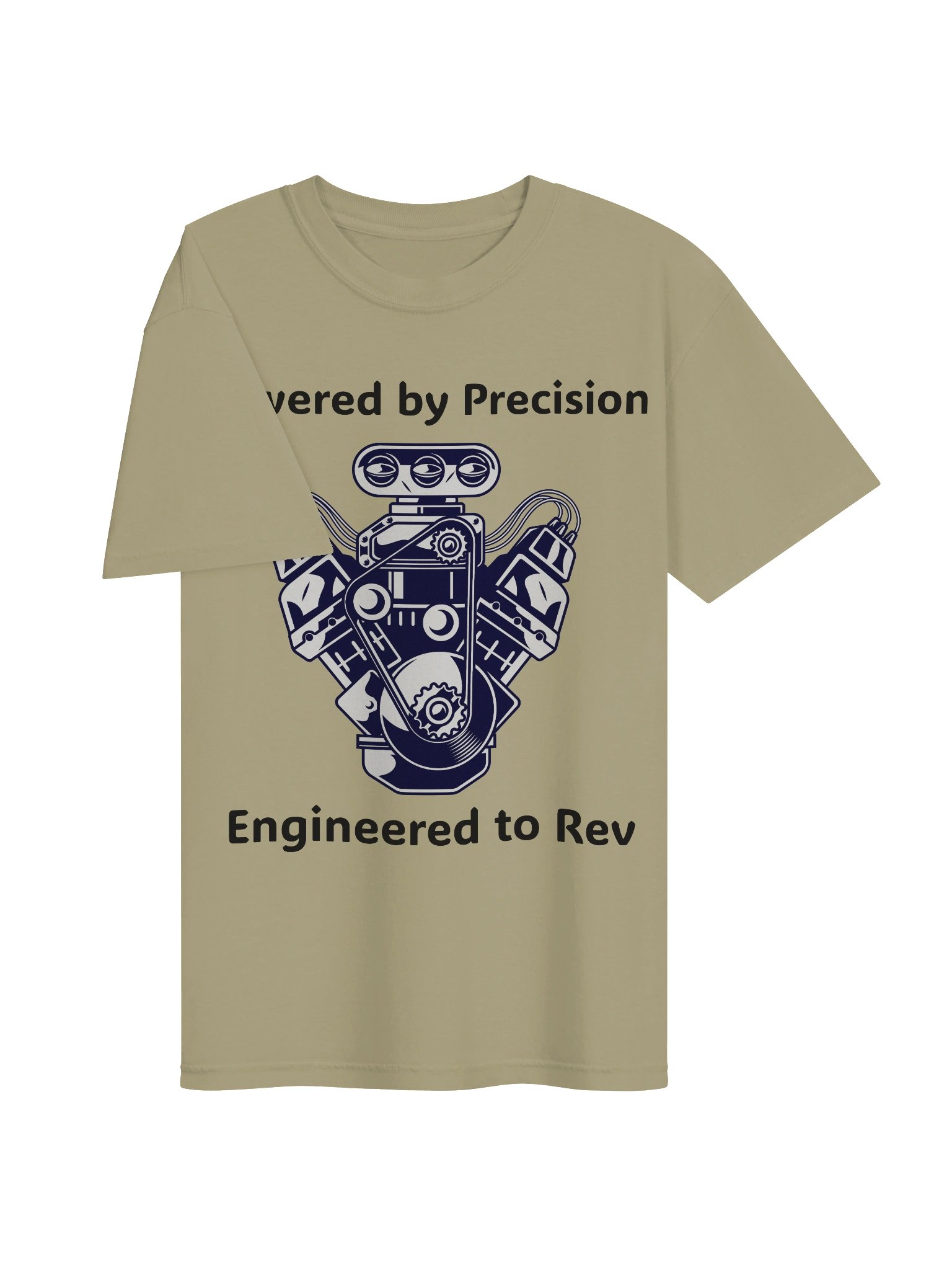 Powered by Precision Engineered to Rev T-Shirt | Car Engine Graphic Tee for Vehicle Guys & Mechanics product image (3)