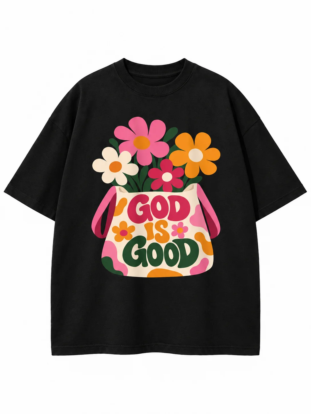 God Is Good PNG – Retro Floral Christian Shirt Design product image (2)