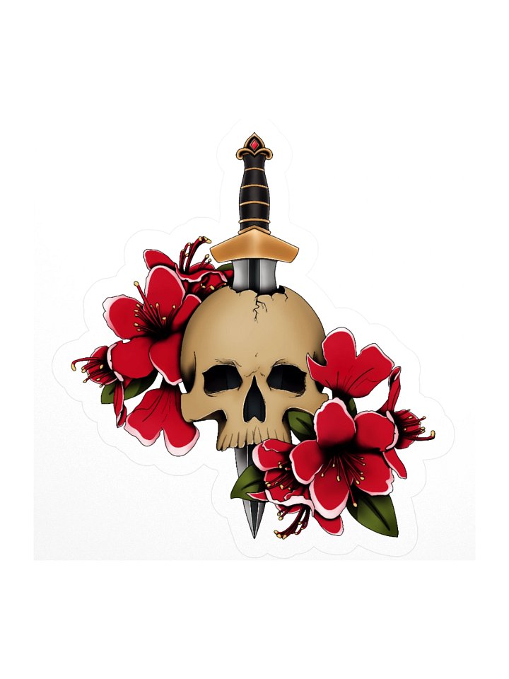 Skull and Roses Sticker product image (2)
