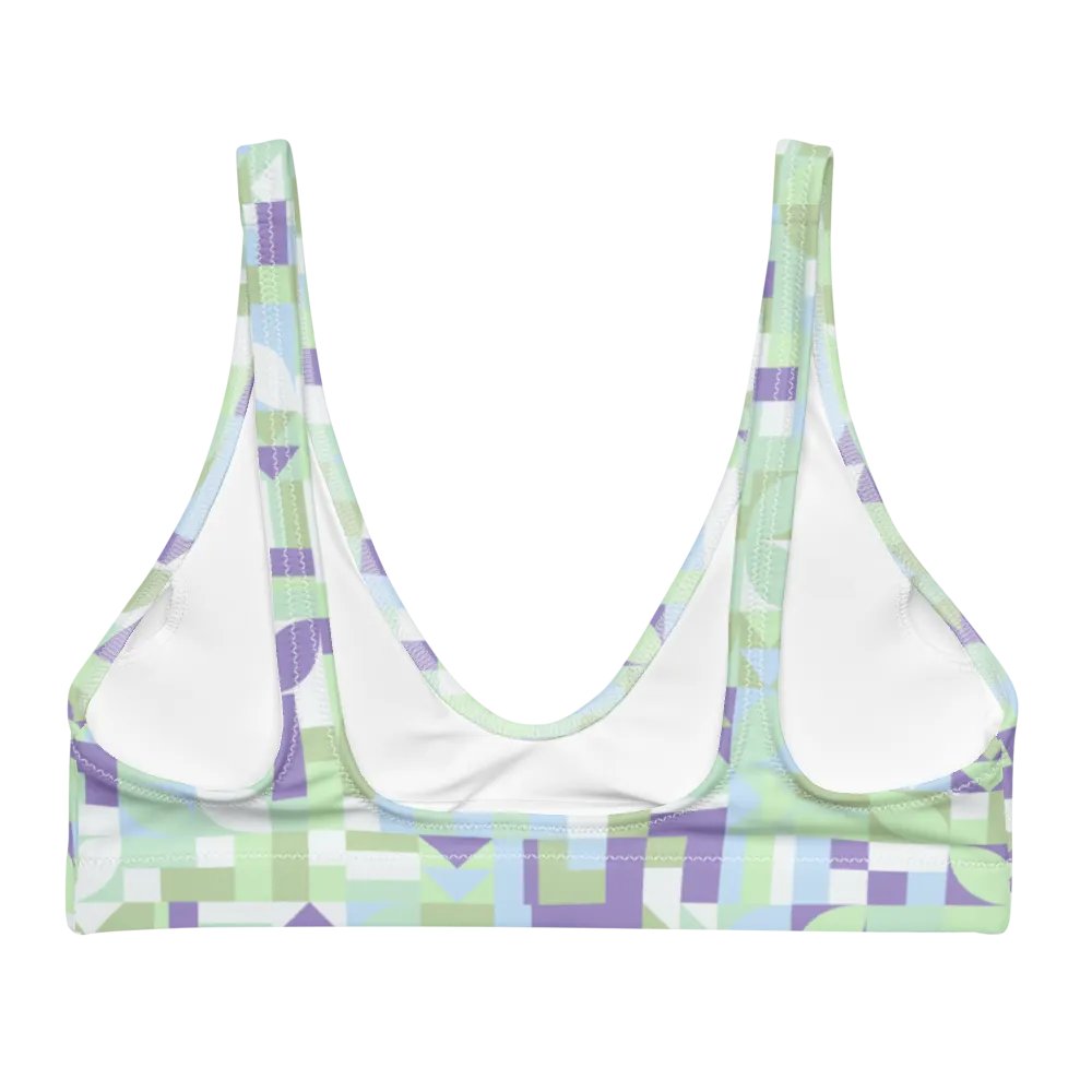 Colorful Vector Patterns Design Padded Bikini Top - v14 product image (1)