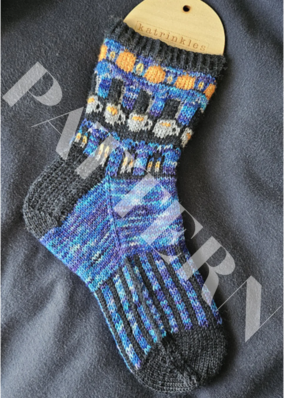 Midnight Socks Knitting Pattern PDF product image (1)
