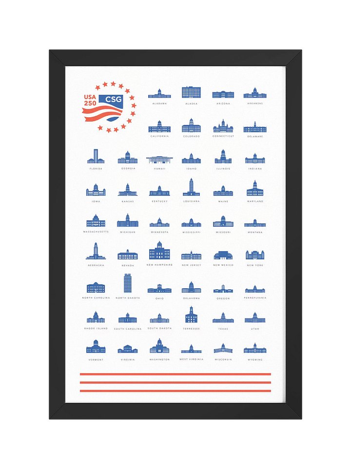 State Capitols — Framed Print product image (1)