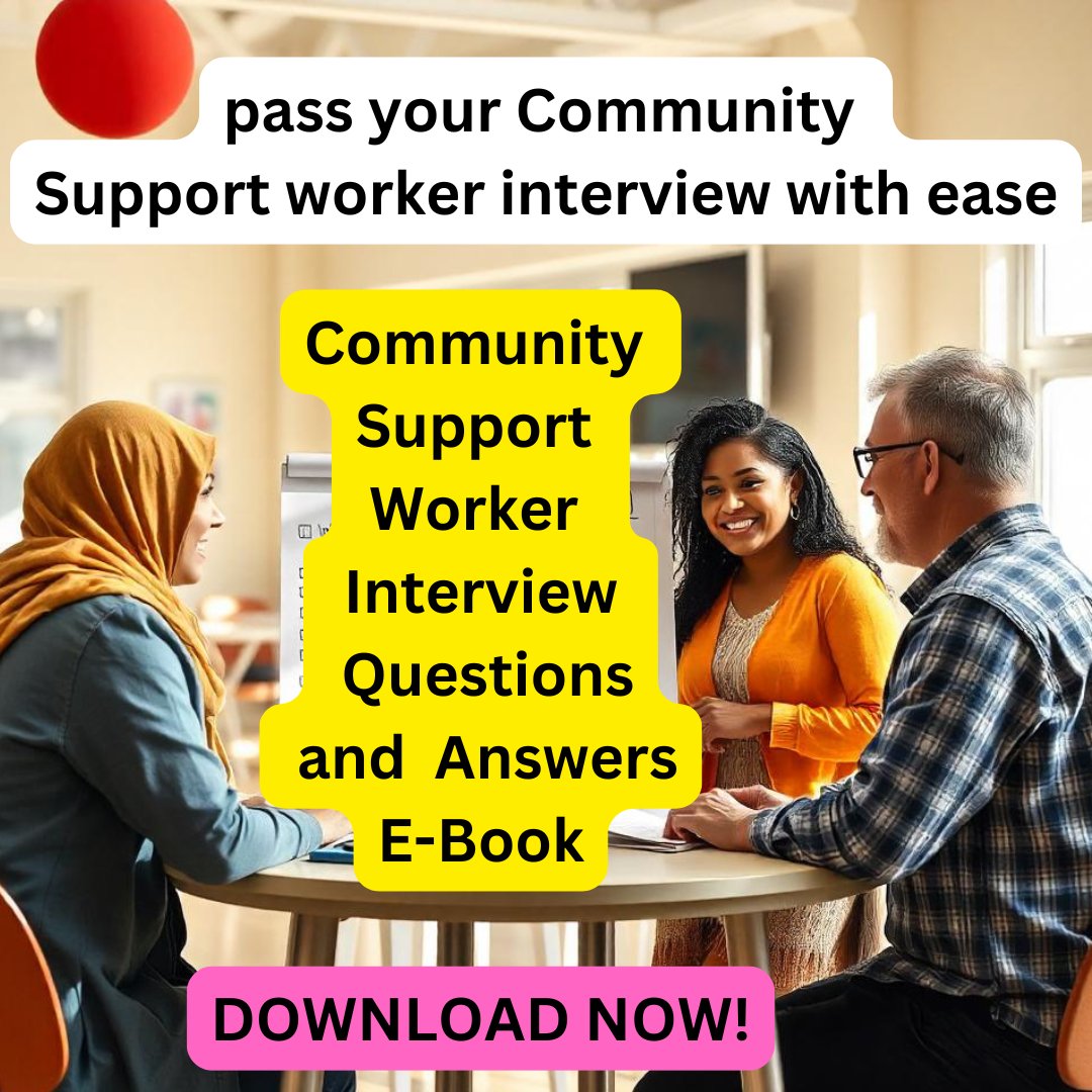 Community Support Worker Interview Questions and Answers product image (1)