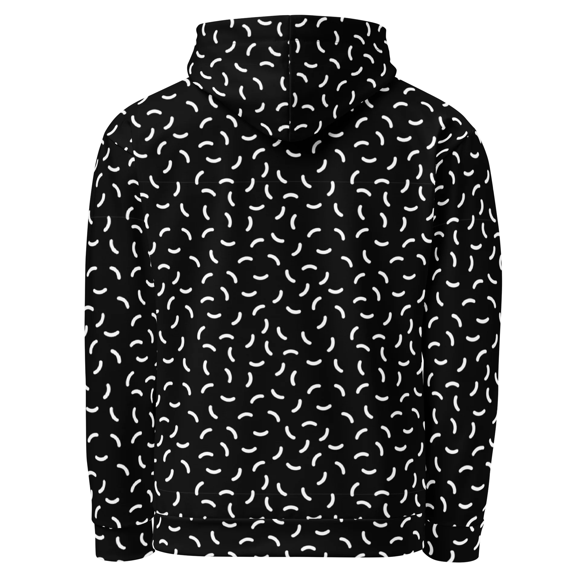 Versatile Black and White Pattern Hoodie for Everyday Wear product image (3)
