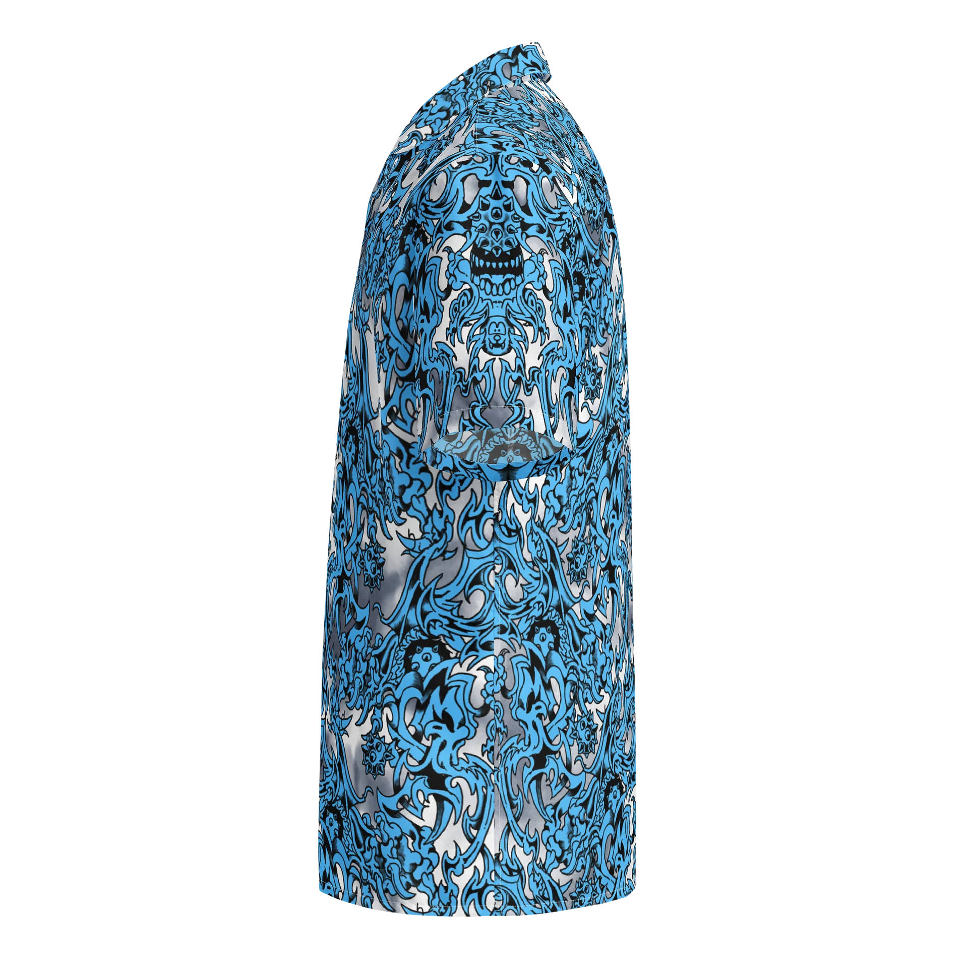 Blue Fire Hawaiian Shirt product image (3)