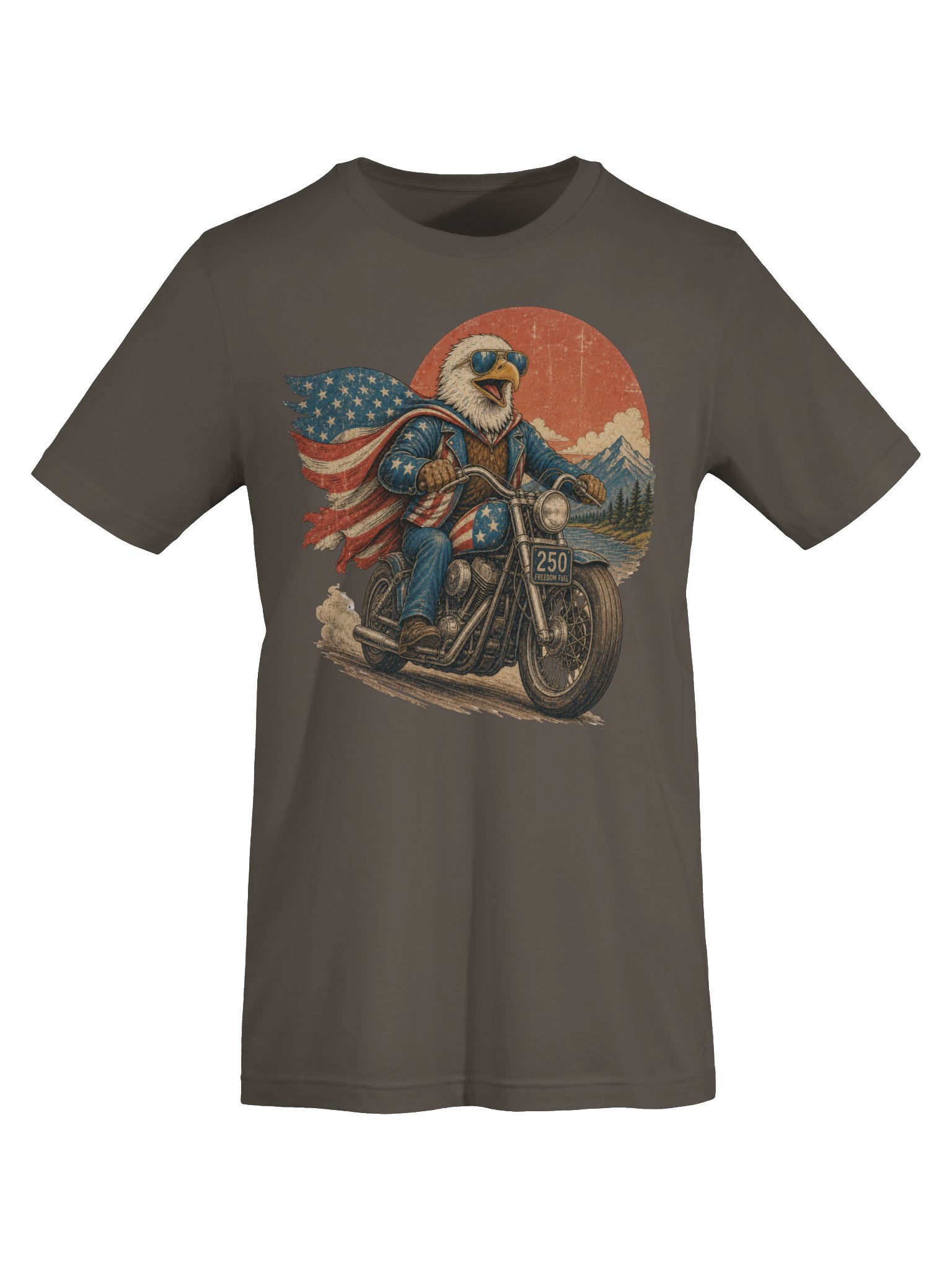 Bald Freaking Eagle on Motorcycle America 250 Tee | USA T-Shirt product image (25)