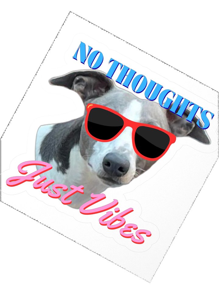 "No Thoughts, Just Vibes" Hervey sticker product image (2)