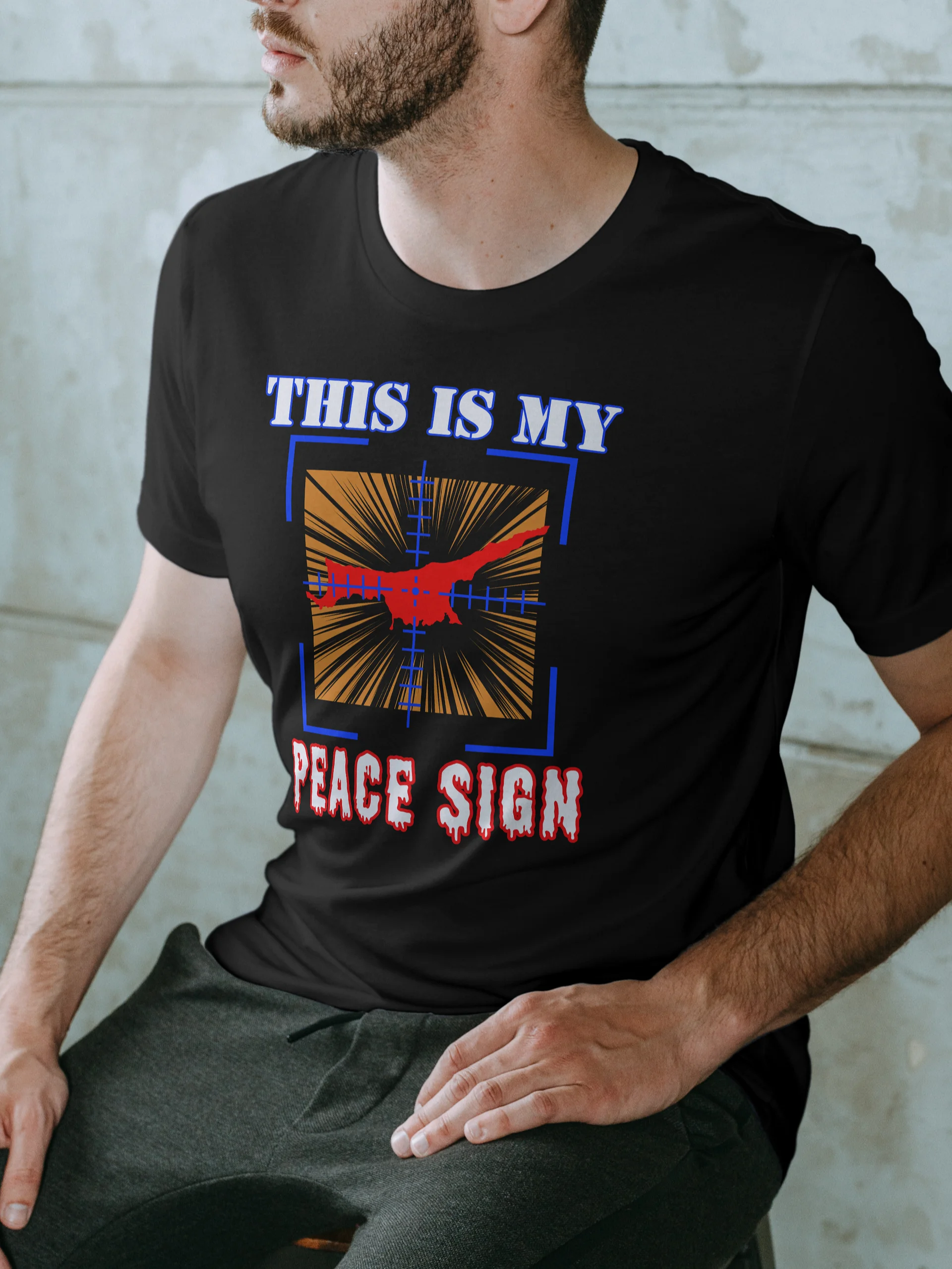 Ο κατεχόμενος Βορράς / This Is My Peace Sign T-Shirt product image (2)