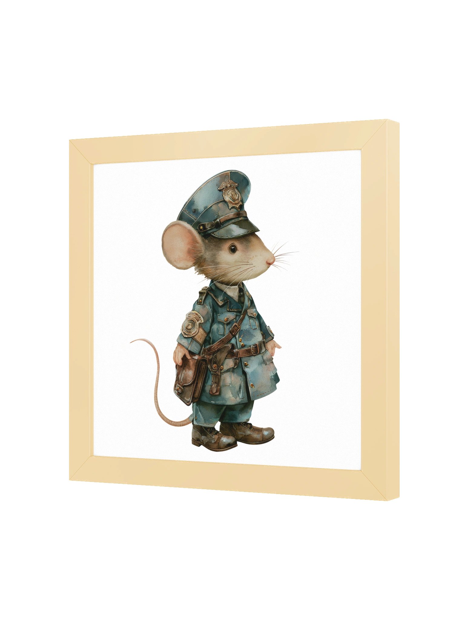 Faithful Duty — The Watchful Village Mouse Framed Art Print (10x10") product image (6)
