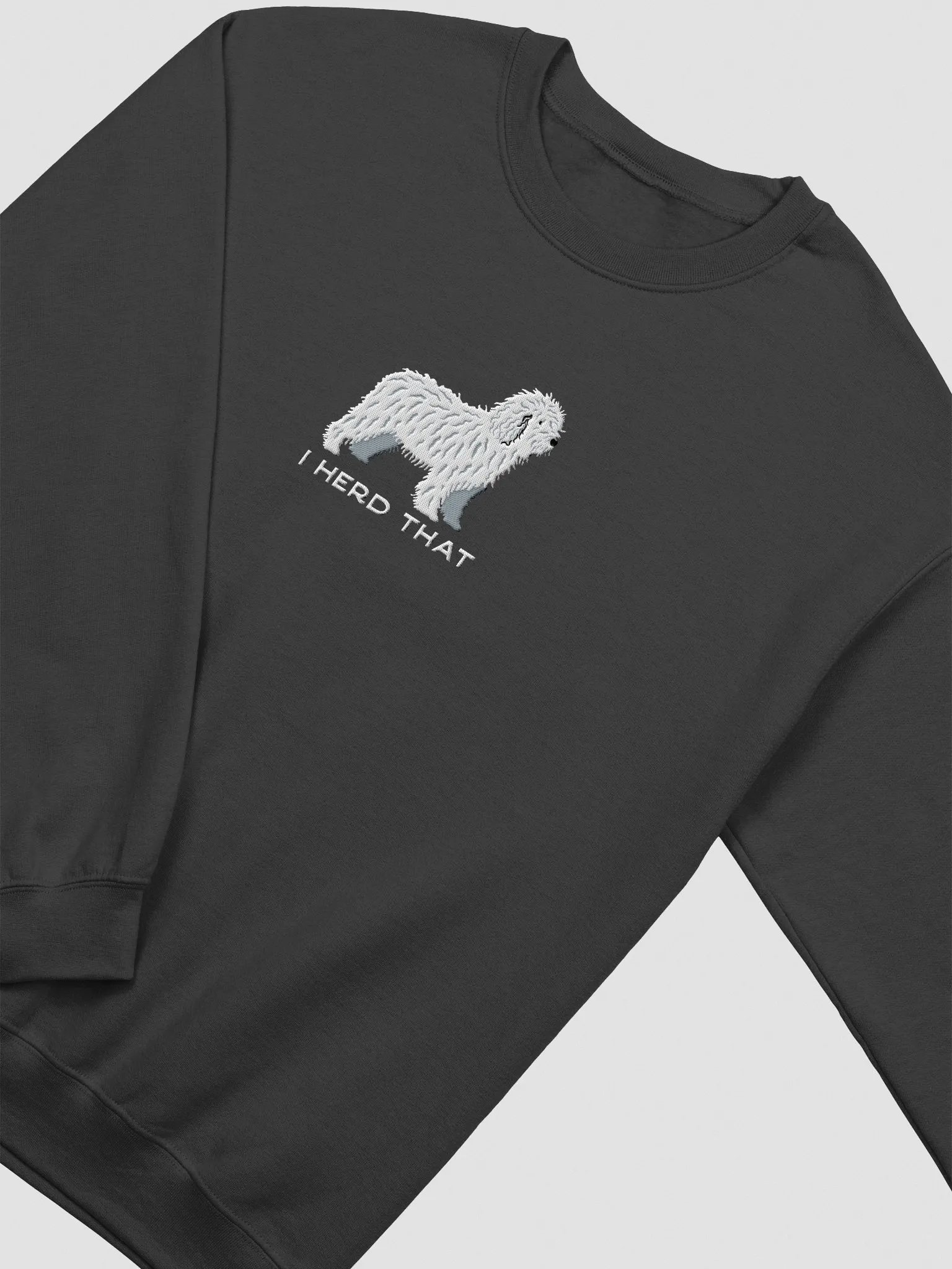 I Herd That Sweatshirt (Embroidered) of a Spanish Water Dog(White) product image (6)