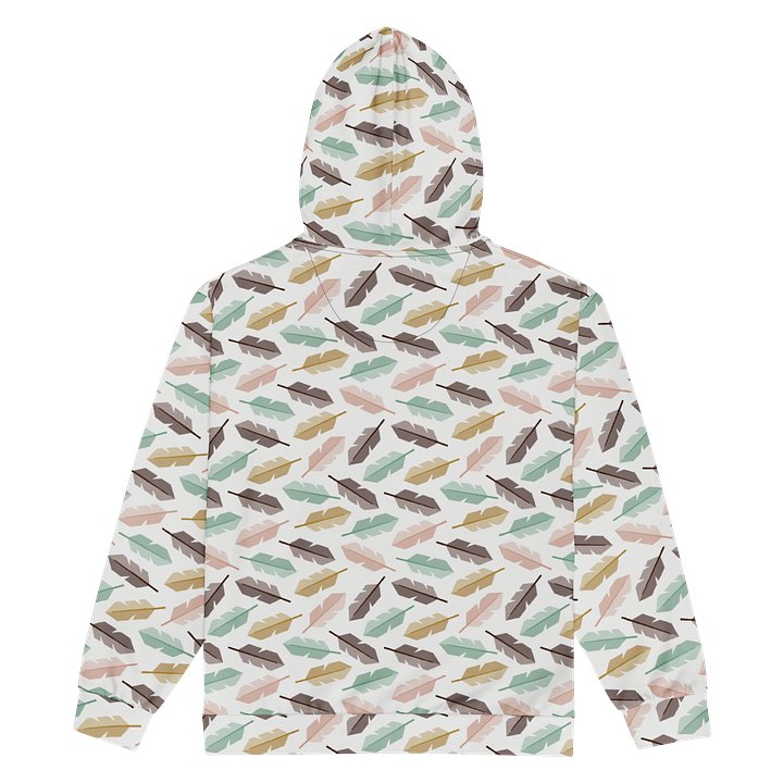 Mid-Century Modern Feathers Recycled Unisex Zip Hoodie product image (2)