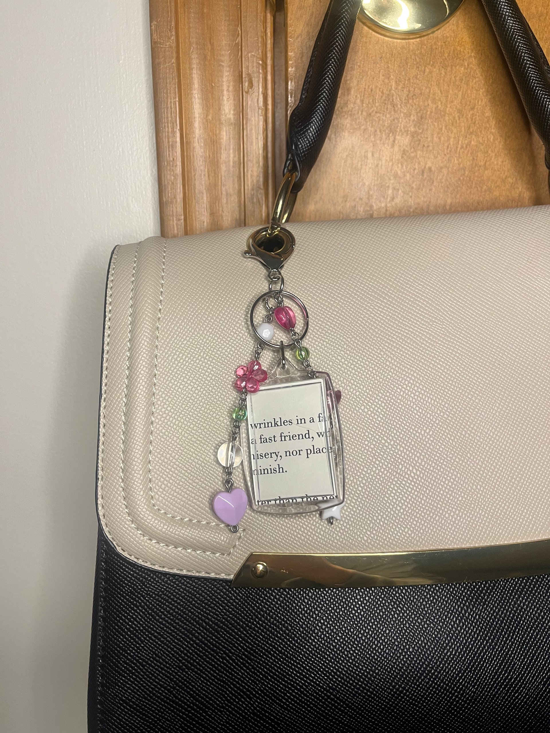 Pink Flowers Deluxe Bag Charm product image (3)