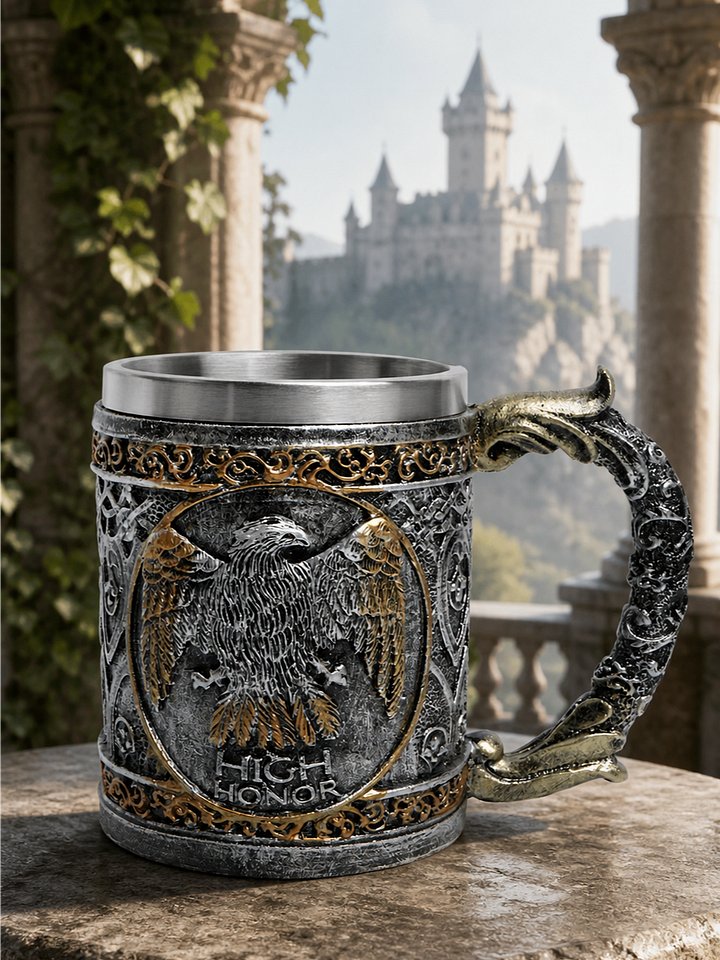 The Armored Kingdom Eagle Wings of High Honor Mug-Stainless Steel-Durable-Daily Use product image (1)