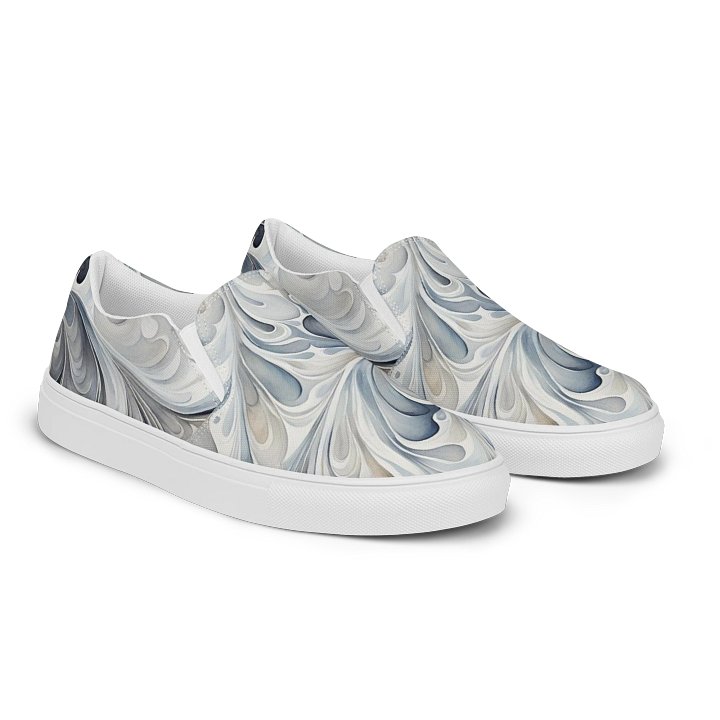 Gray Fractals Canvas Shoes product image (2)
