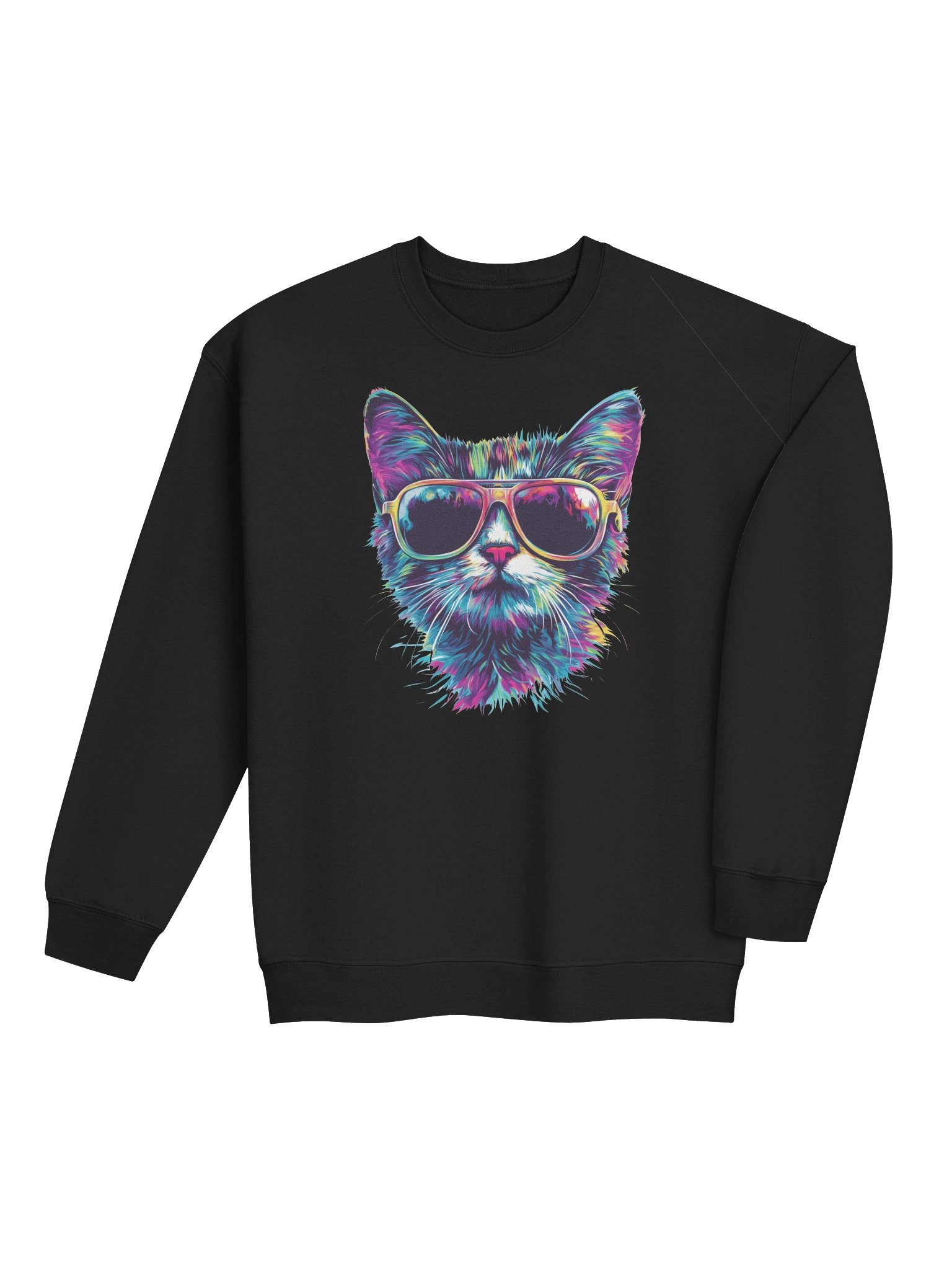 Psychedelic Cat Sweatshirt product image (33)