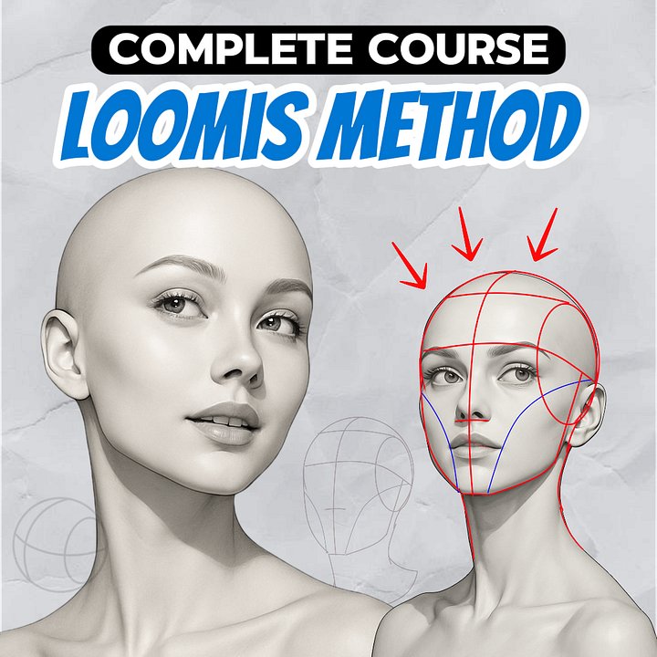 Complete Loomis Method Face Drawing Course – From Zero to Mastery product image (1)