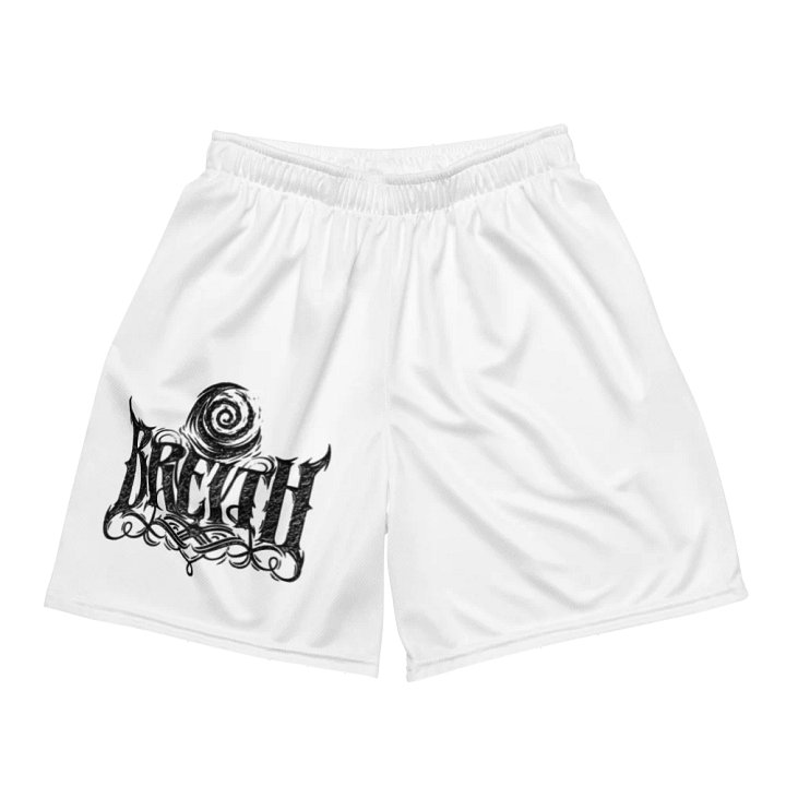 Breith Logo White Mesh Gym Short product image (2)