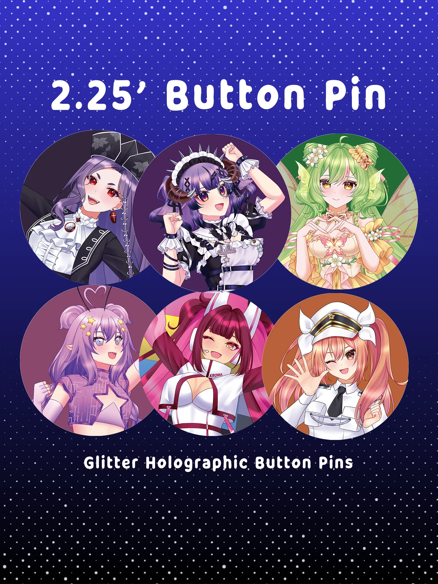 Color The Night Button Pin product image (1)