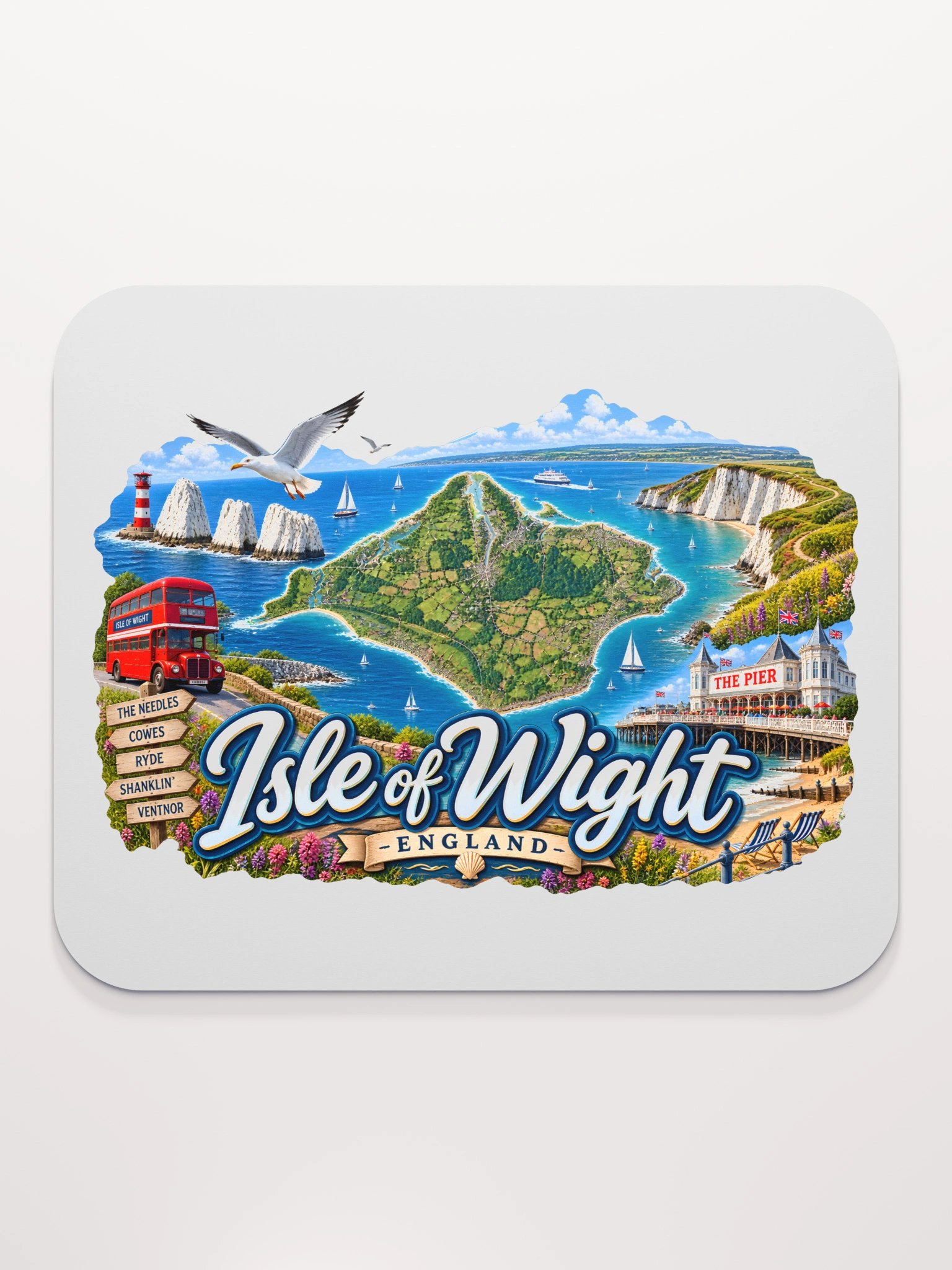 Isle of Wight Scenic Island Mouse Mat product image (2)