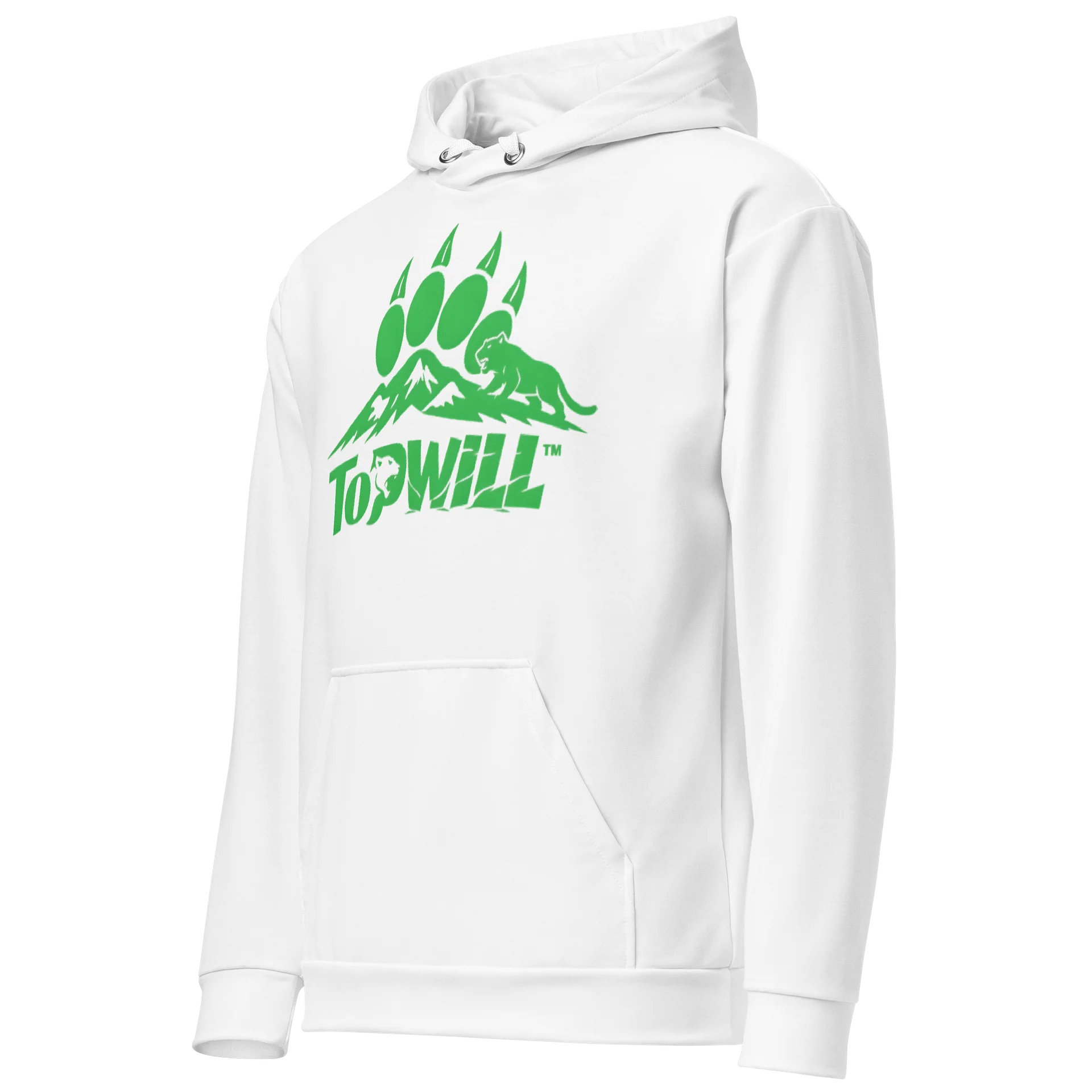 Topwill™ White & Green Cotton Hoodie product image (3)