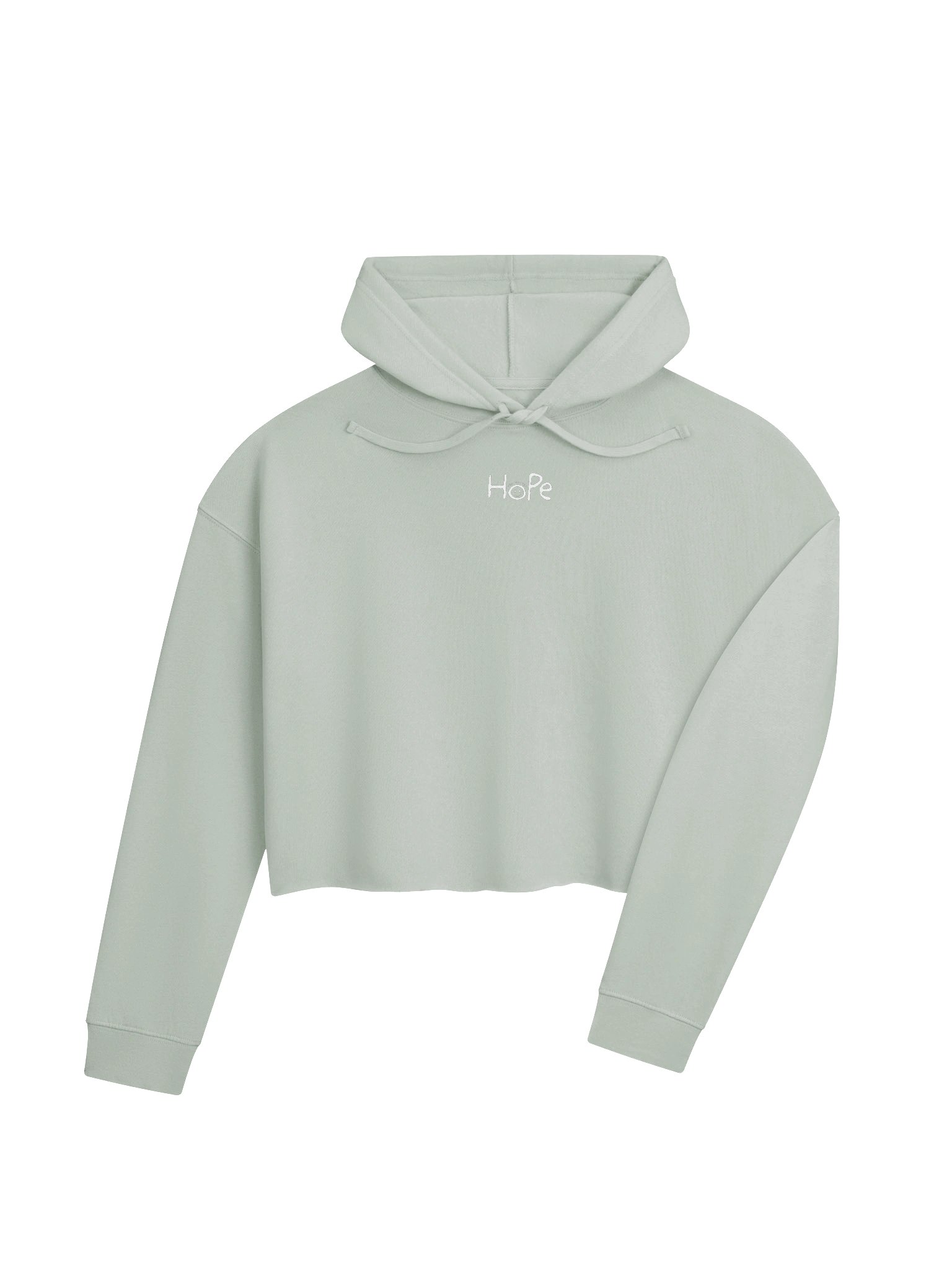 Hope Original Hoodie Crop Top- Gray product image (14)
