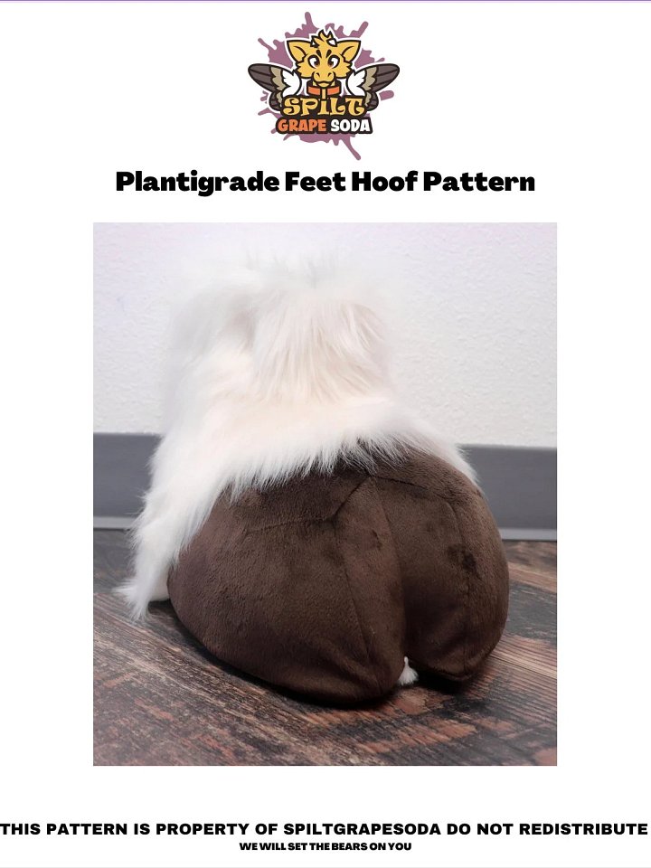 Plantigrade Feet Hoof Indoor and Outdoor Pattern [PDF DOWNLOAD] product image (2)