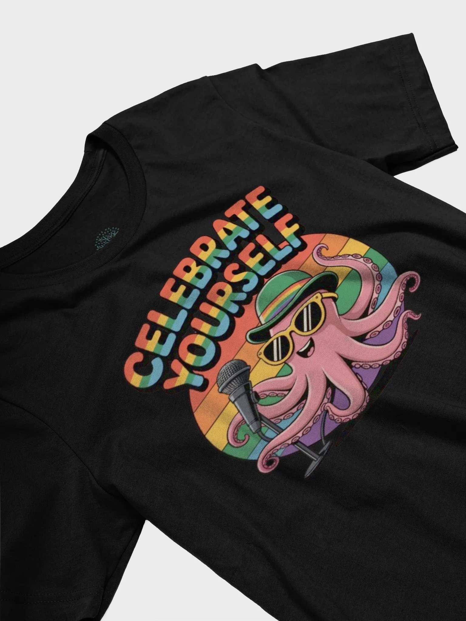 Celebrate Yourself Pride T-Shirt | Graphic Grove | Rainbow Octopus Design product image (24)