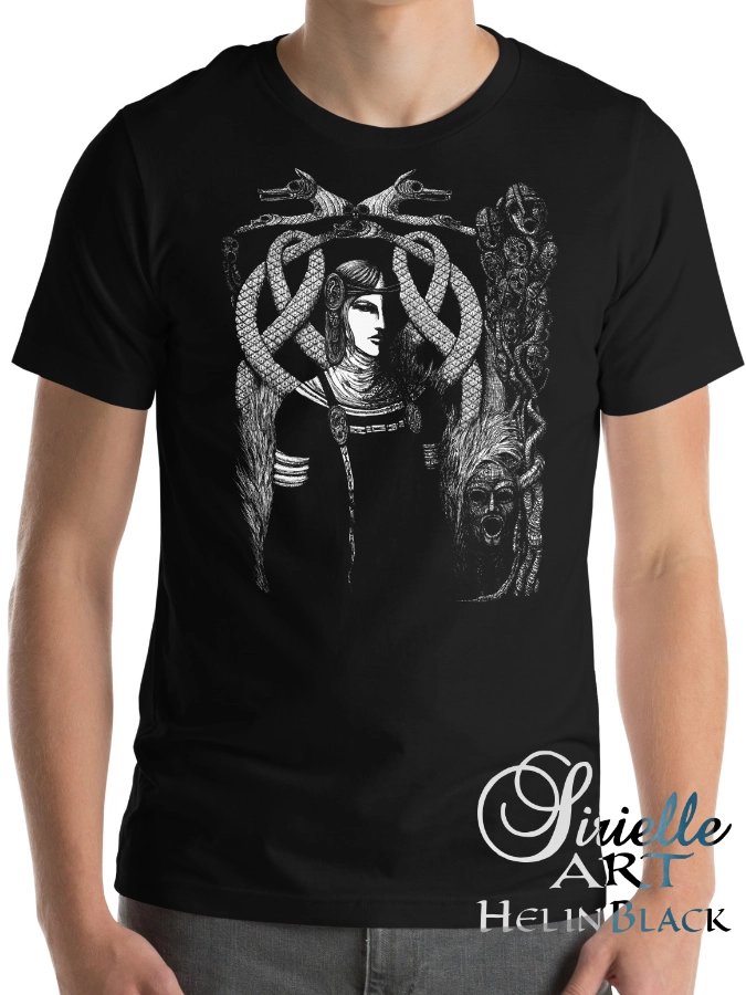 Hel in Black · Regular Fit Bella Canvas T-Shirt · Norse Mythology product image (2)