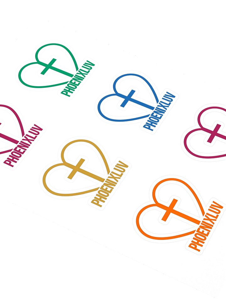 PhoenixLuv — Heart & Shield Logo Sticker Sheet product image (2)
