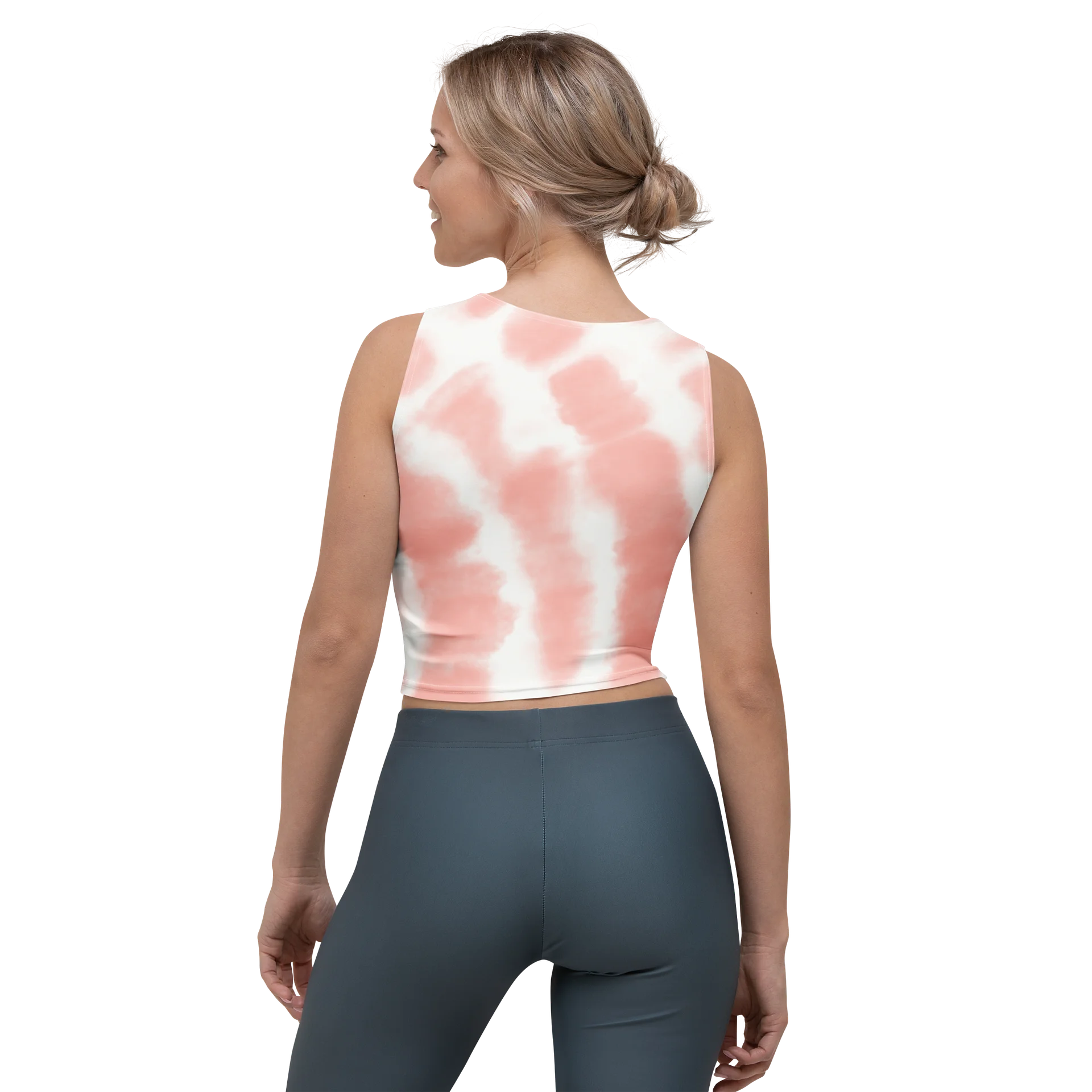 Flower-Crowned Bird Pink Spiral Crop Top product image (2)