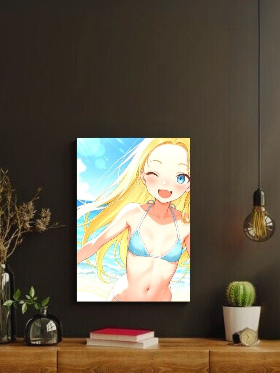 Metal Print - Sera the Blonde Beach Smile - 8x10 product image (2)
