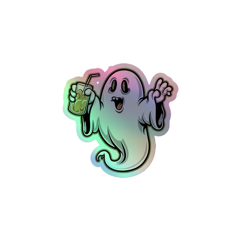 Drunk Ghost Holographic Sticker Sheet product image (1)