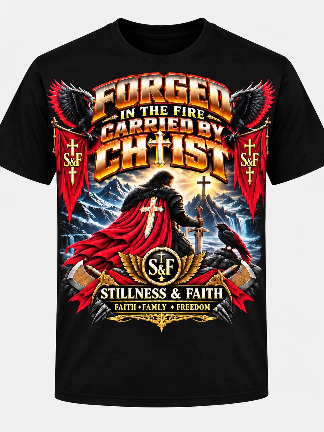 Forged in the Fire, Carried by Christ T-Shirt product image (2)