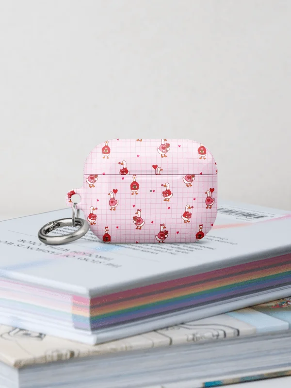 Pink coquette Valentine Goose AirPods® Pro Gen 1 and 2 Gen 1 and 2, Gen 3 Cases. product image (6)