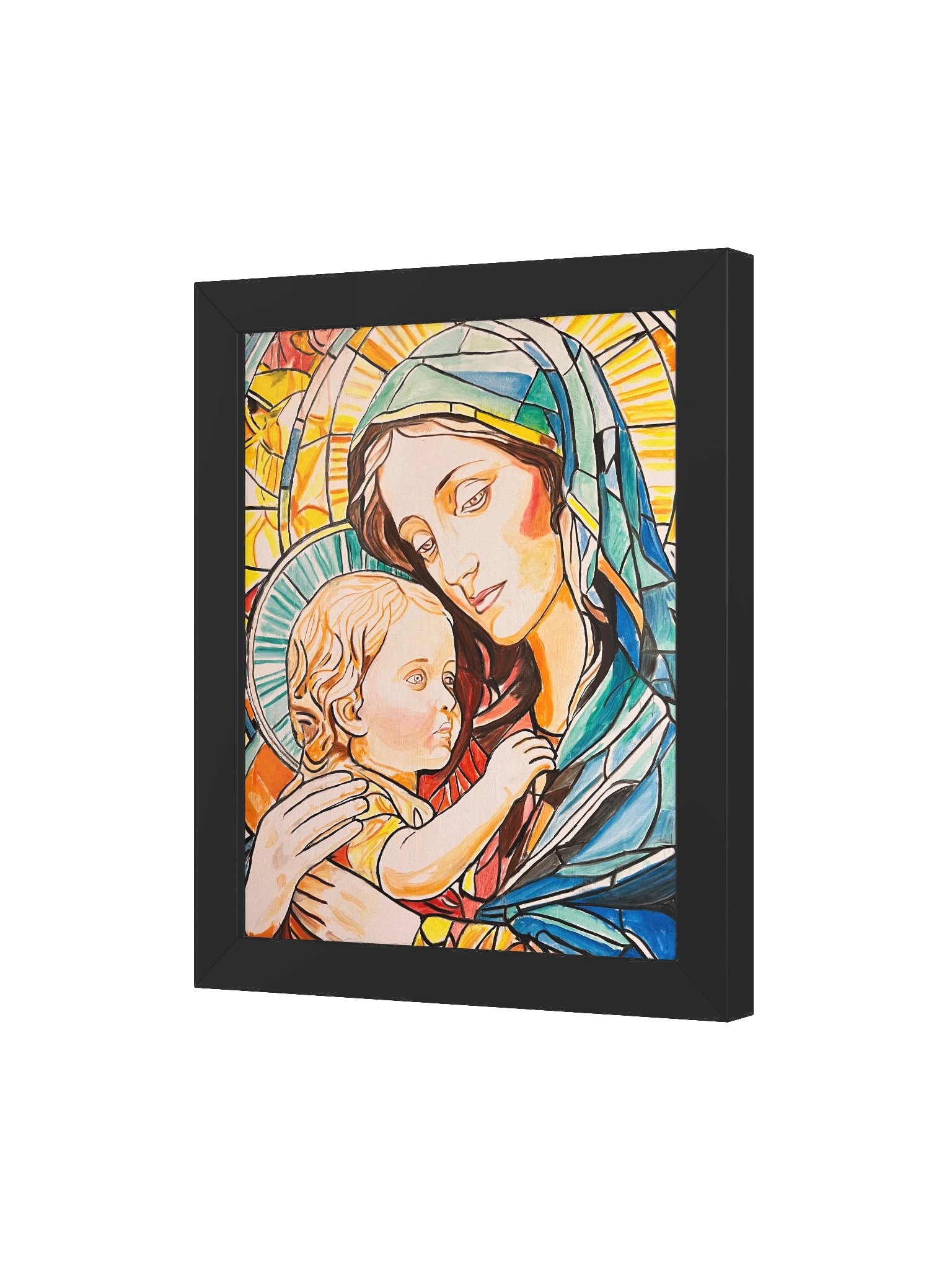 Blessed Mother and Jesus by Warren Willowdale (Framed High-Quality Matte Fine Art Print) product image (3)