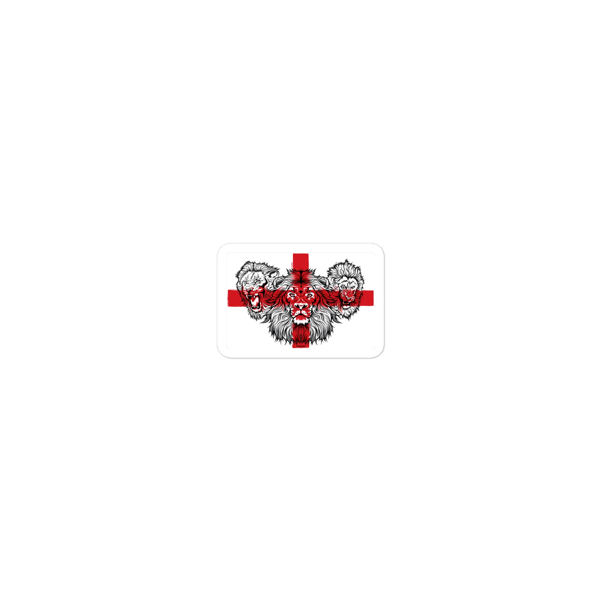 England Three Lions St George's Cross Die-Cut Vinyl Sticker | Original Illustrated Design product image (1)