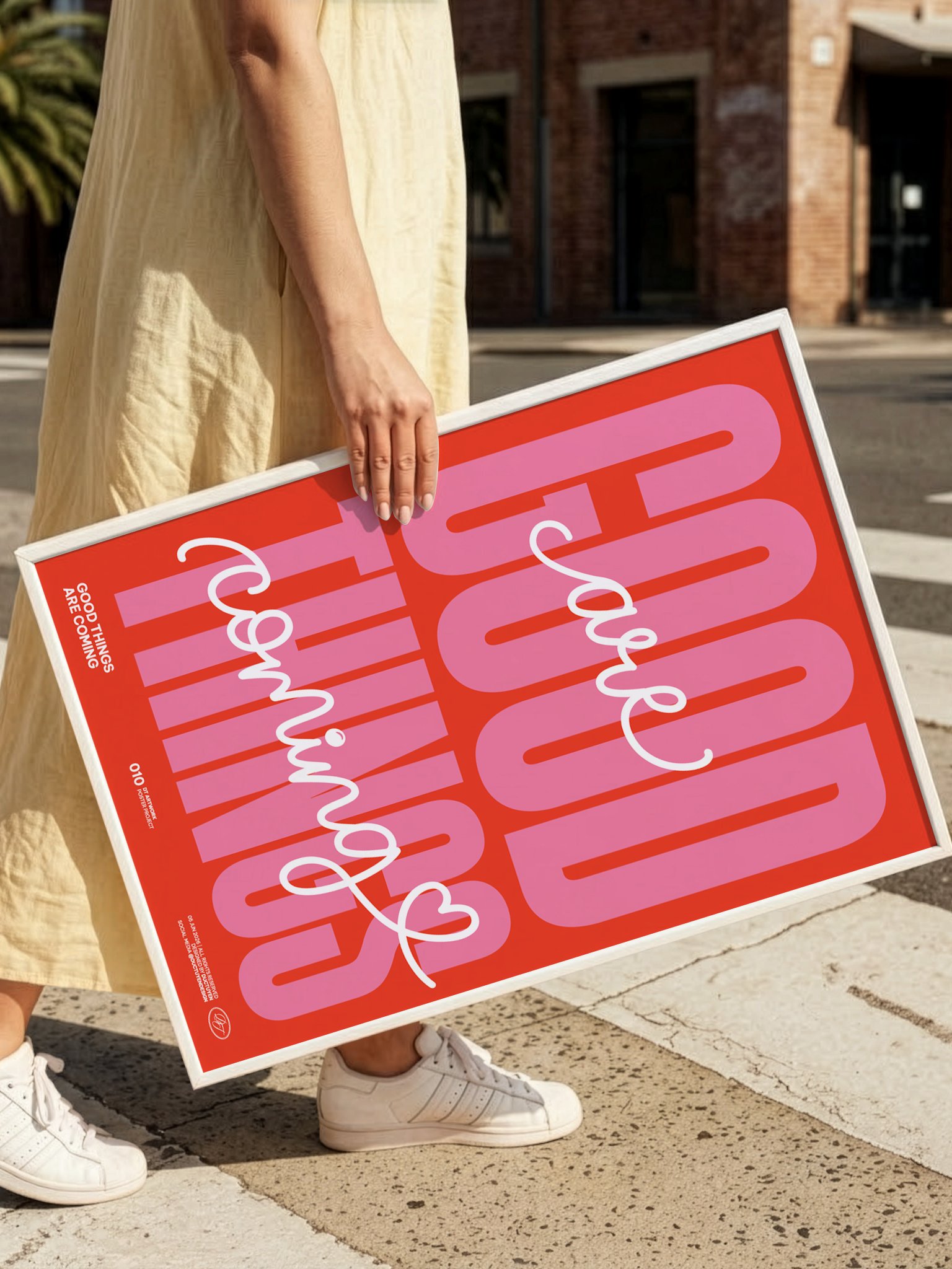 "GOOD THINGS ARE COMING" Print Poster (Unframe) product image (3)
