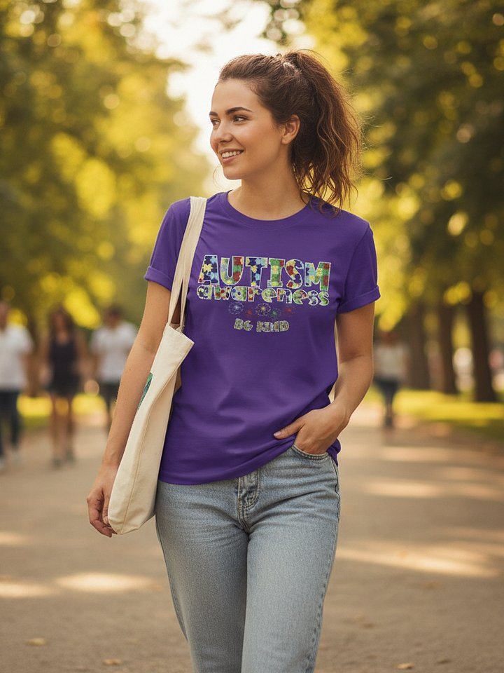 Autism Awareness “Be Kind” Puzzle Piece T-Shirt product image (23)