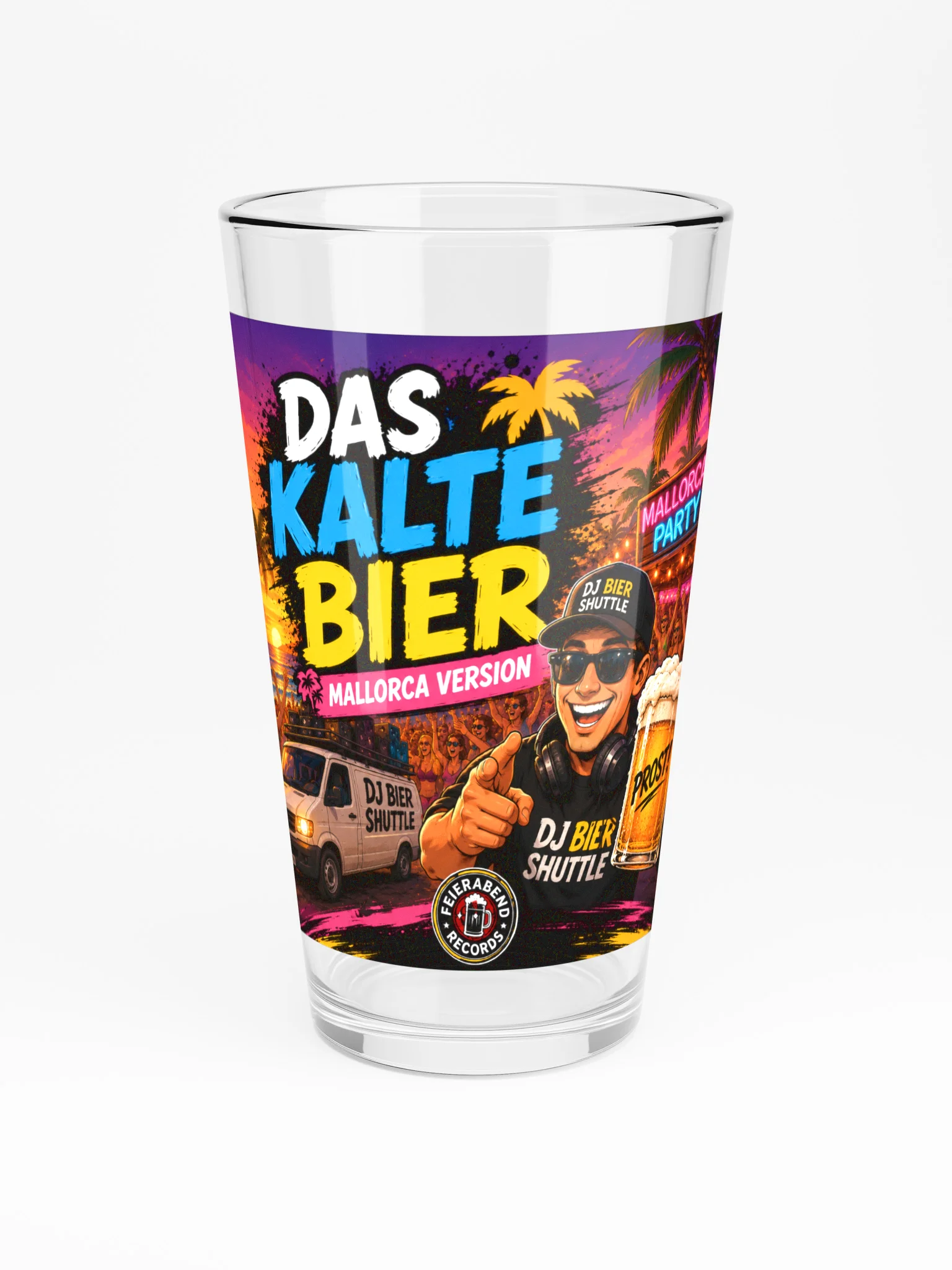 DJ Beer Shuttle Beer Glass "Das kalte Bier - Mallorca Version" product image (3)