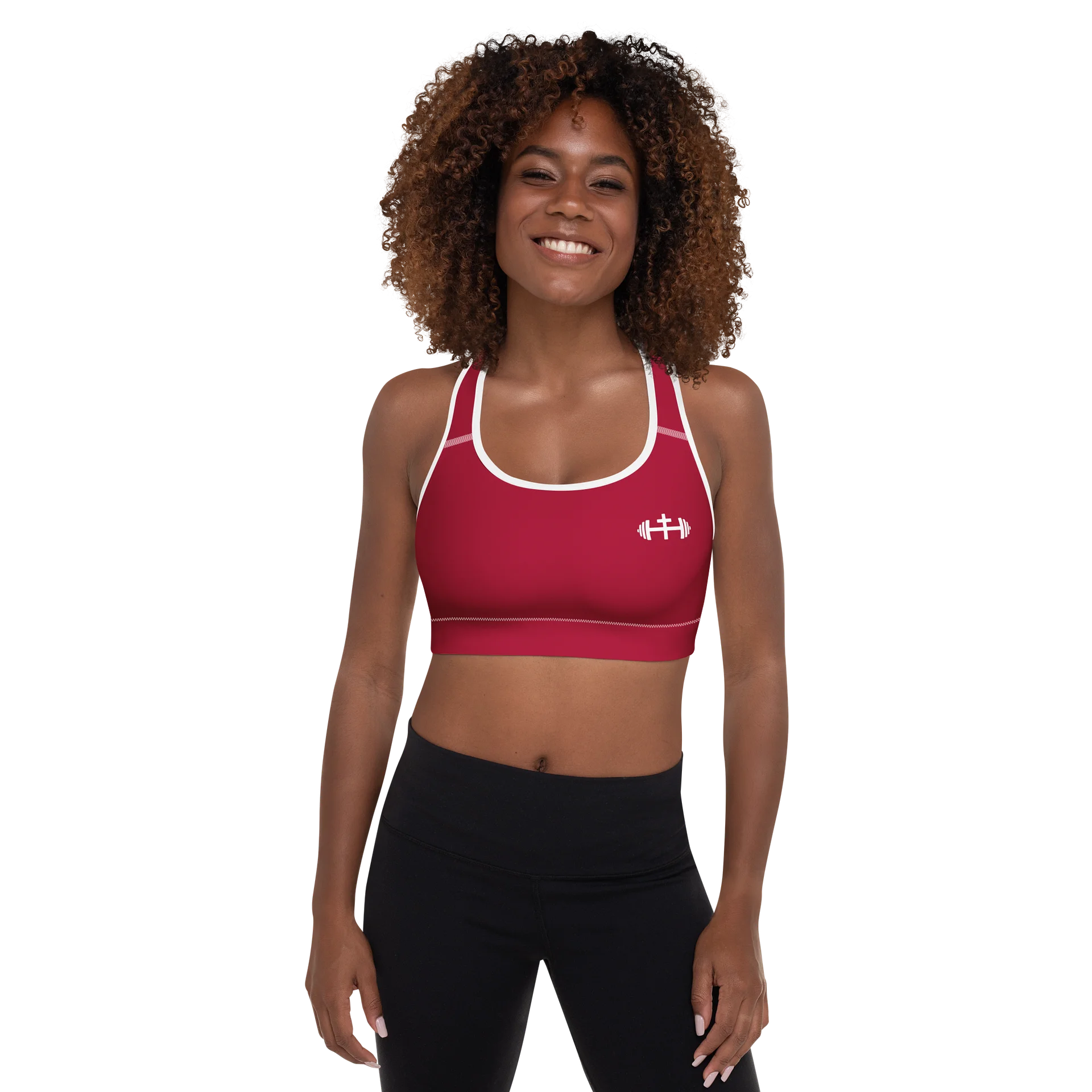 His House Womens Padded Sports Bra - Red product image (4)