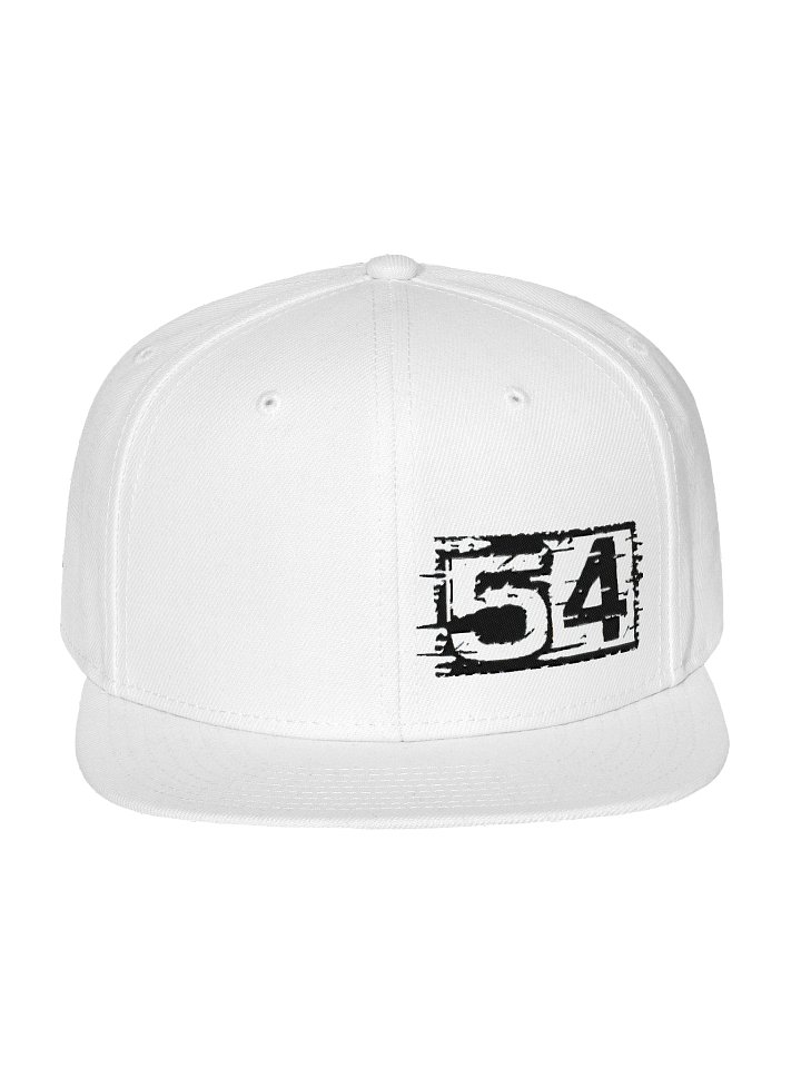 Paranormal 54 White Logo Snapback Hat – Distressed Black 54 Patch Design product image (1)