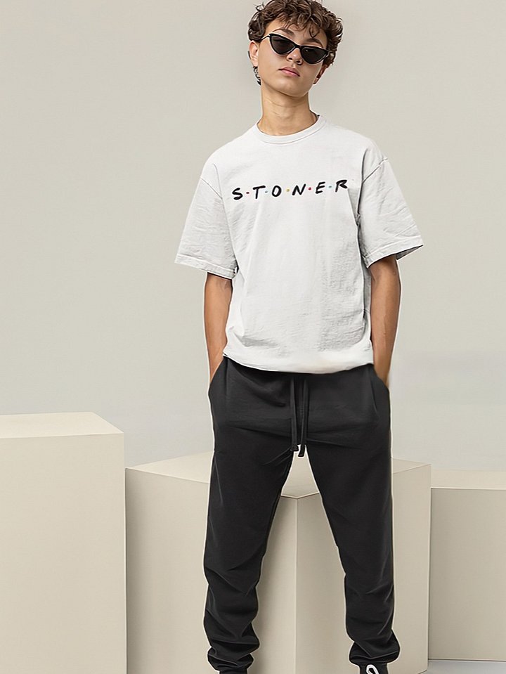S.T.O.N.E.R. FRIENDS WHITE TEE /BLK product image (2)
